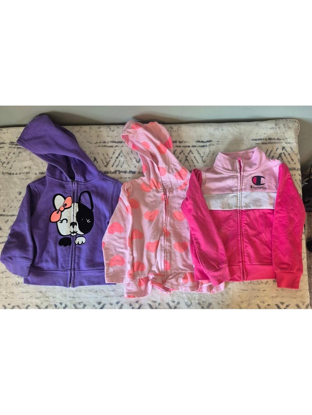 Set of 3 Toddler Hooded and Zip-Up Jackets